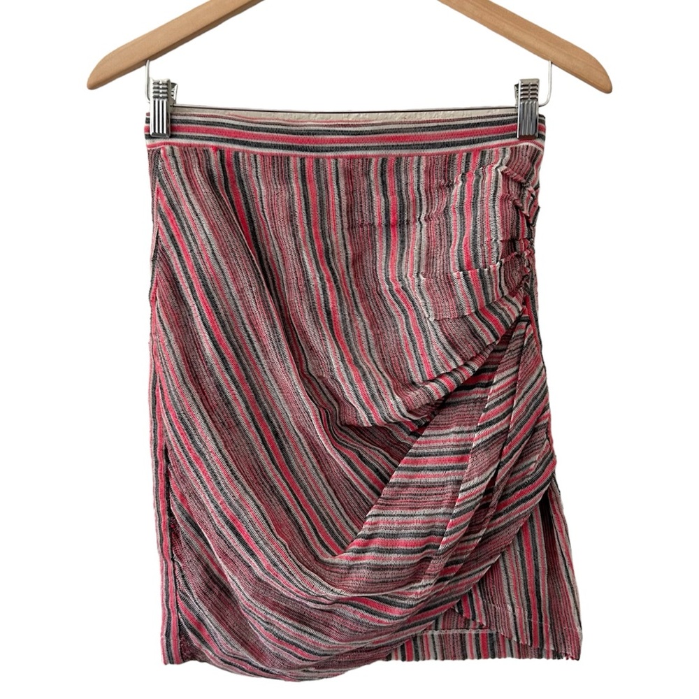 Sea new york loose knit ruched side tiered skirt womens size 2
